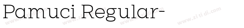 Pamuci Regular字体转换